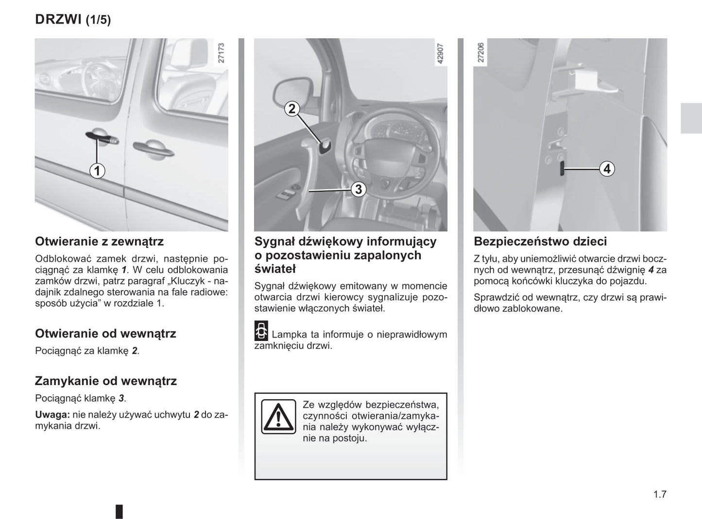 2013-2020 Renault Kangoo Manuel du propriétaire | Polonais