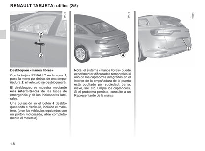 2018-2019 Renault Talisman Bedienungsanleitung | Spanisch