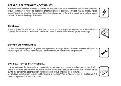 2009-2010 Fiat Punto Owner's Manual | French