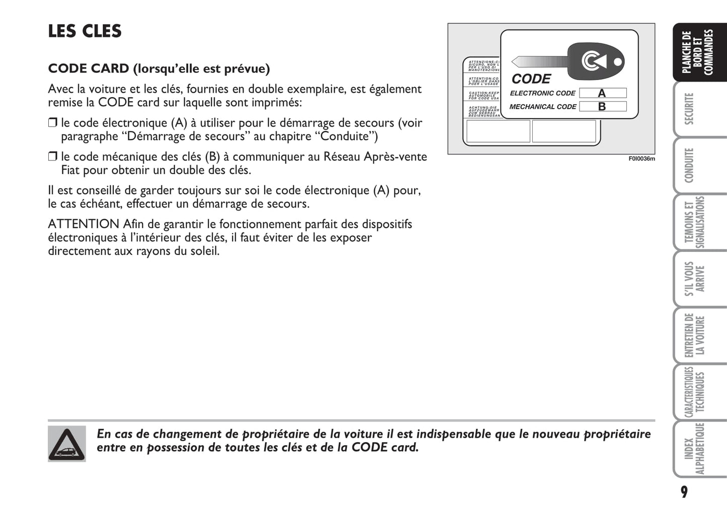 2009-2010 Fiat Punto Owner's Manual | French