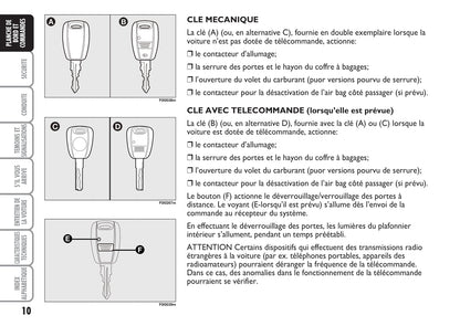 2009-2010 Fiat Punto Owner's Manual | French