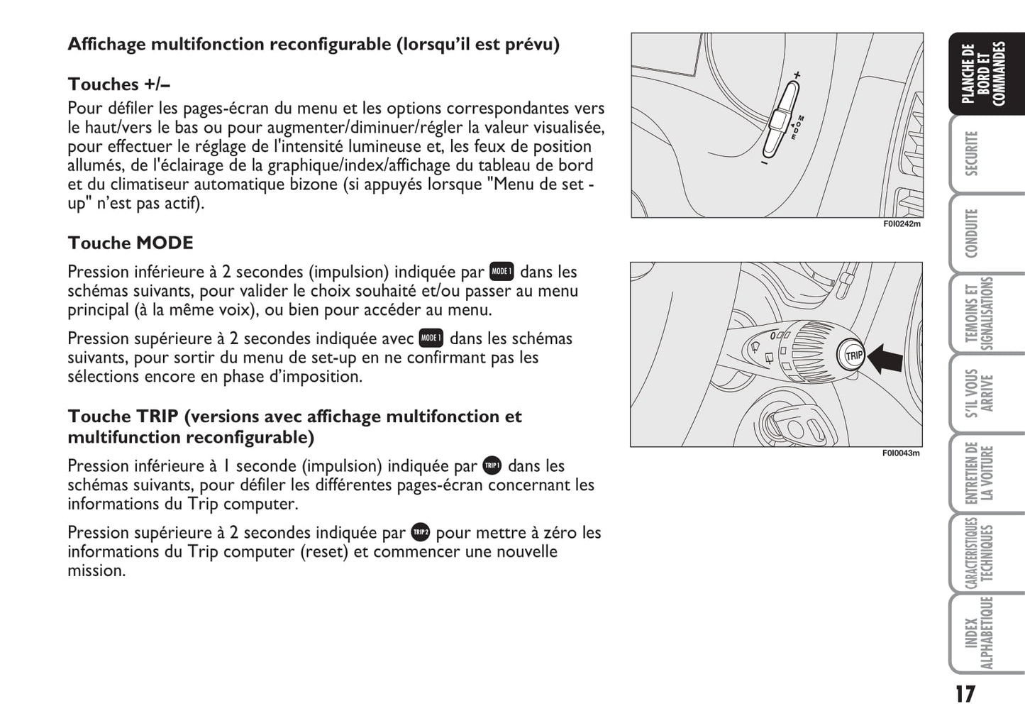 2009-2010 Fiat Punto Owner's Manual | French