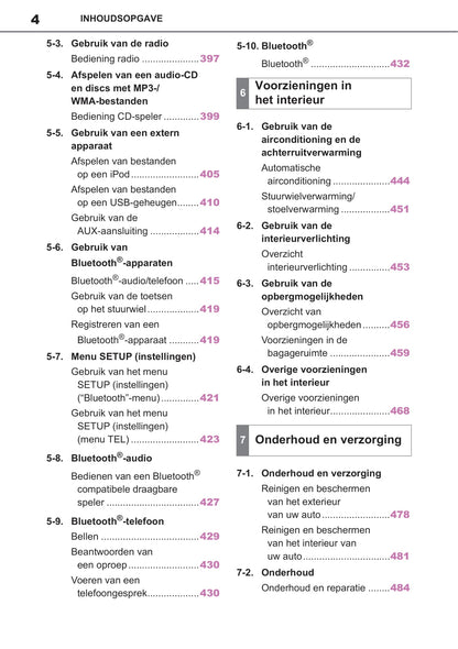 2019-2020 Toyota Corolla Owner's Manual | Dutch