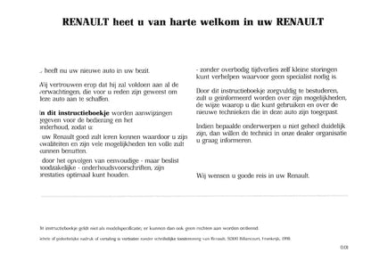 1998-1999 Renault Trafic Gebruikershandleiding | Nederlands