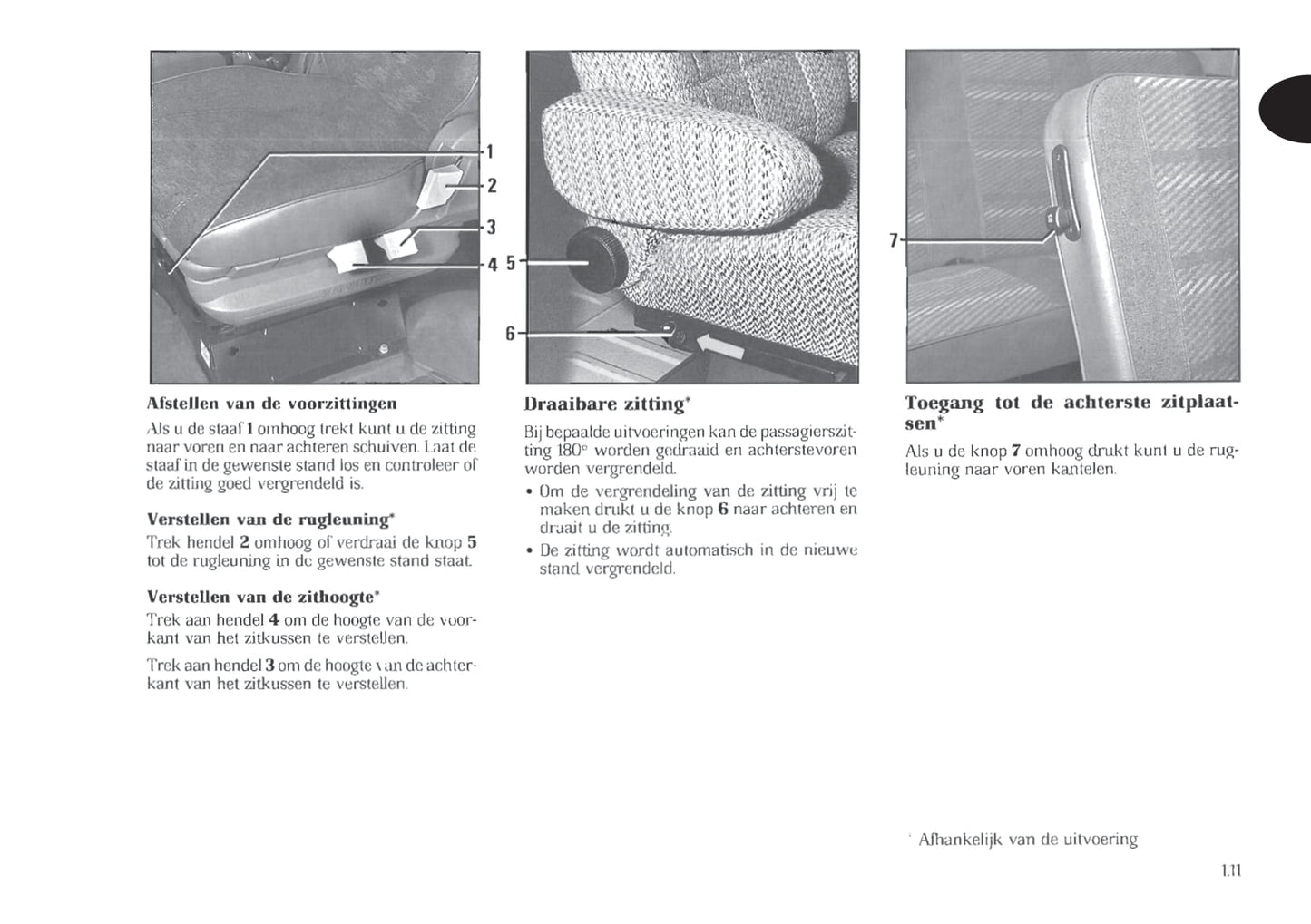 1998-1999 Renault Trafic Gebruikershandleiding | Nederlands