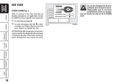 2007-2008 Fiat Croma Owner's Manual | French