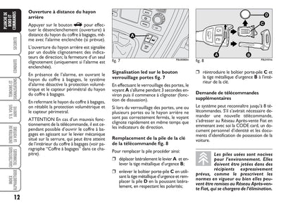 2007-2008 Fiat Croma Owner's Manual | French