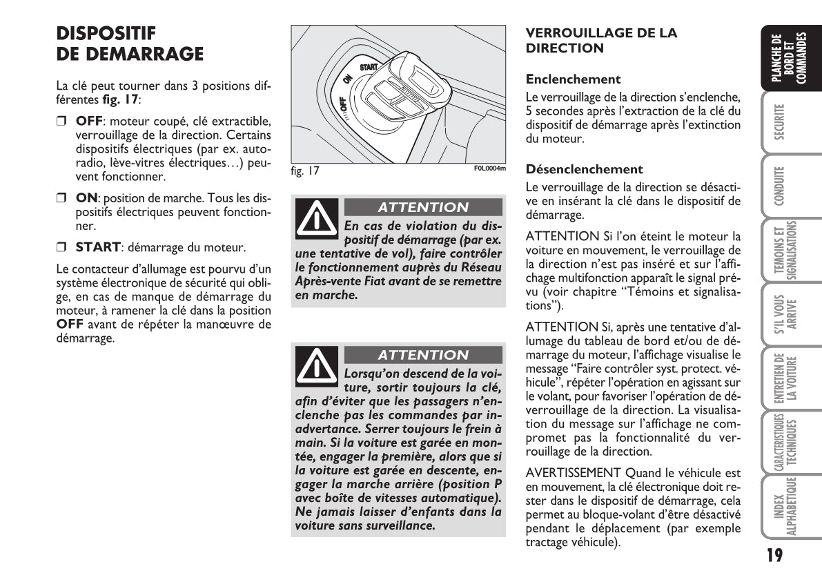 2007-2008 Fiat Croma Owner's Manual | French