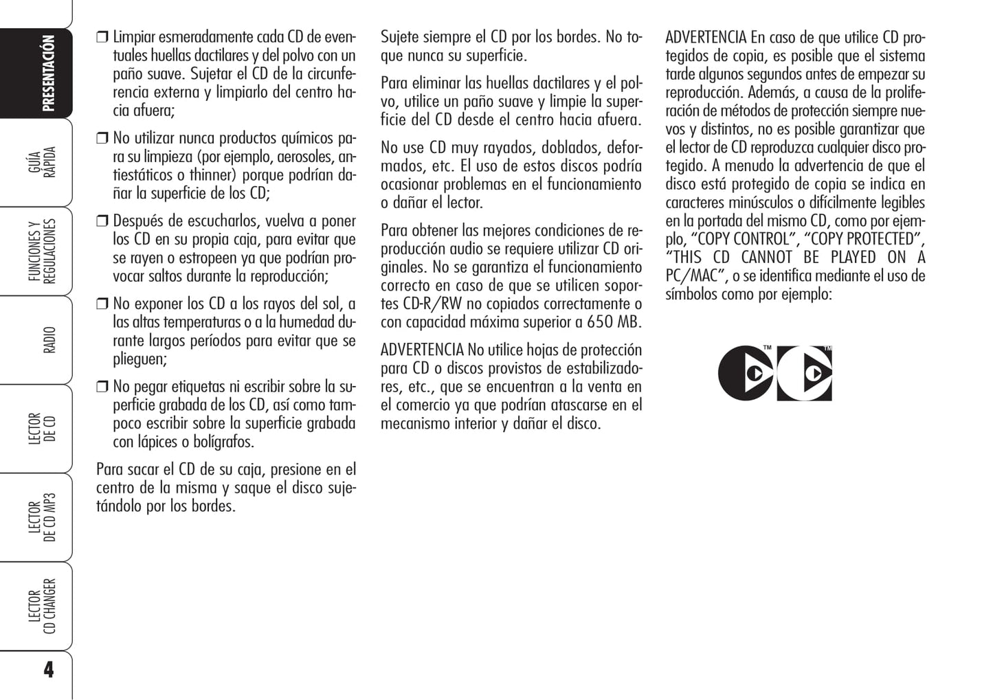 Alfa Romeo Autorradio Instrucciones 2007 - 2009