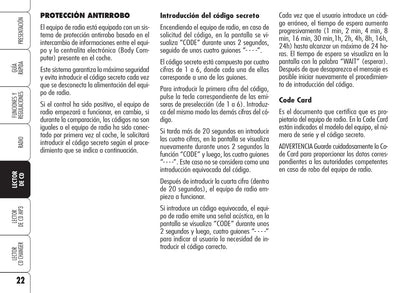 Alfa Romeo Autorradio Instrucciones 2007 - 2009