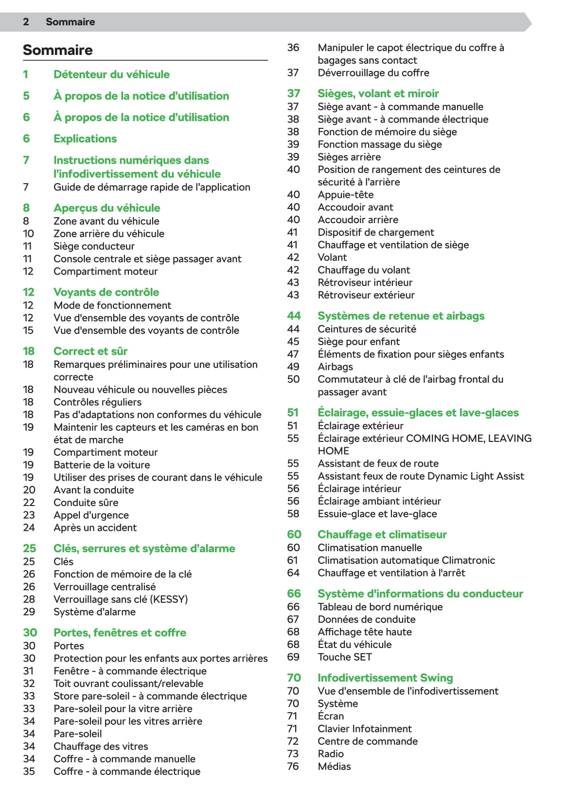 2020-2021 Skoda Octavia Owner's Manual | French