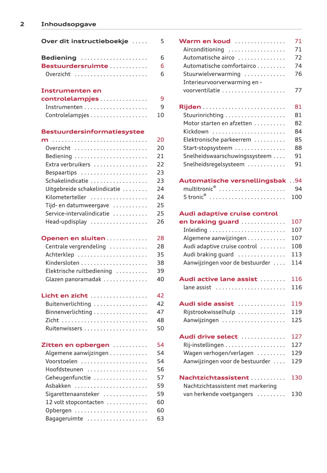 2011-2014 Audi A6 Gebruikershandleiding | Nederlands