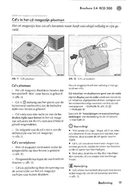 Volkswagen Radio RCD 200 Handleiding 2005