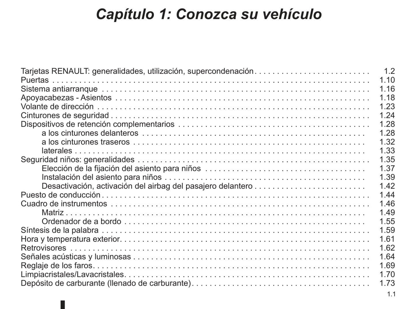 2009-2010 Renault Vel Satis Owner's Manual | Spanish