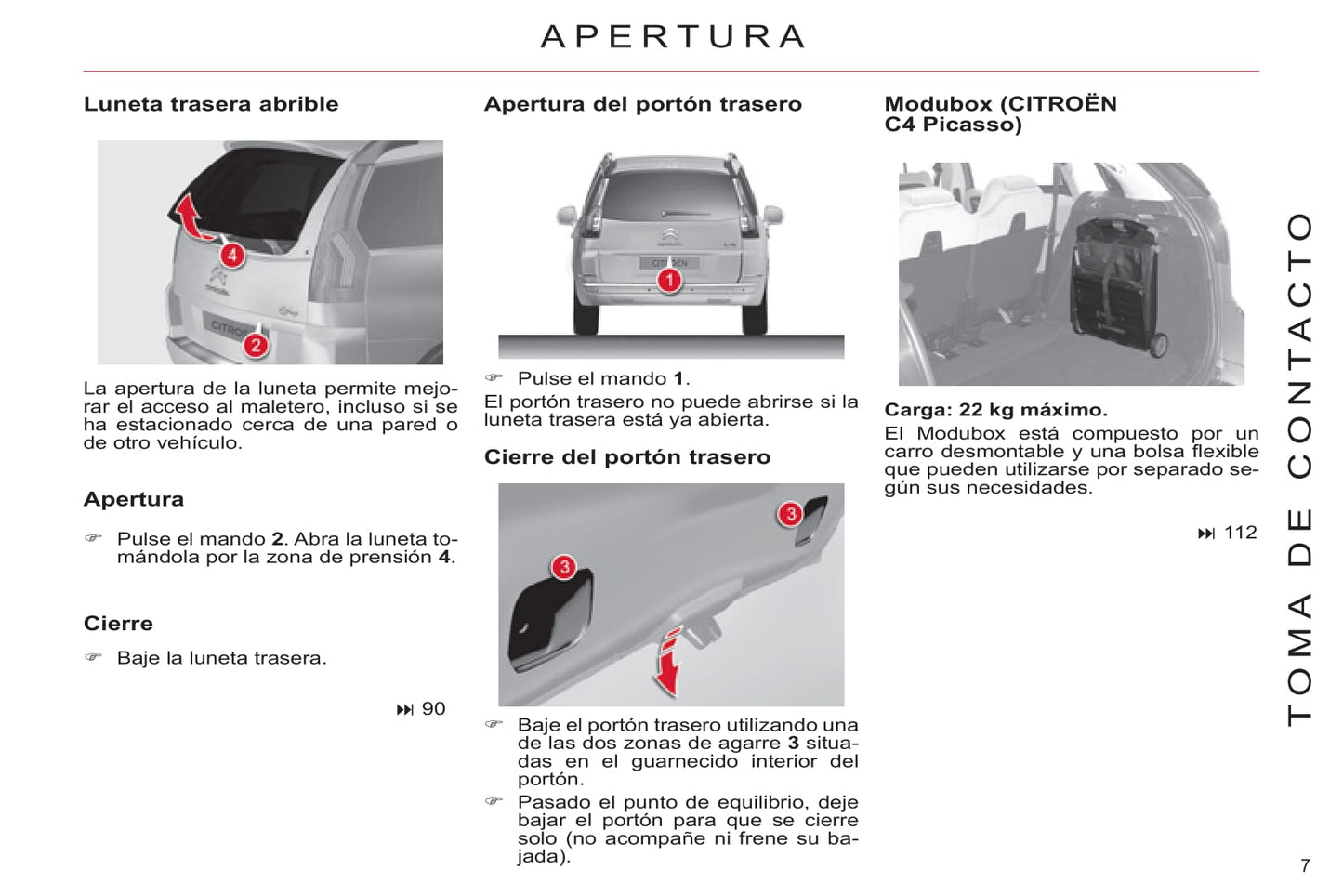 2011-2013 Citroën C4 Picasso/Grand C4 Picasso Gebruikershandleiding | Spaans