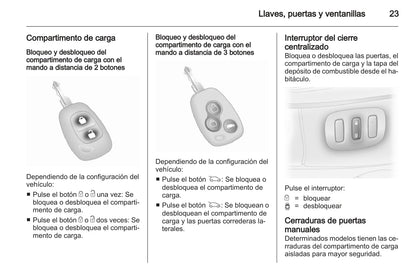 2013-2014 Opel Vivaro Owner's Manual | Spanish