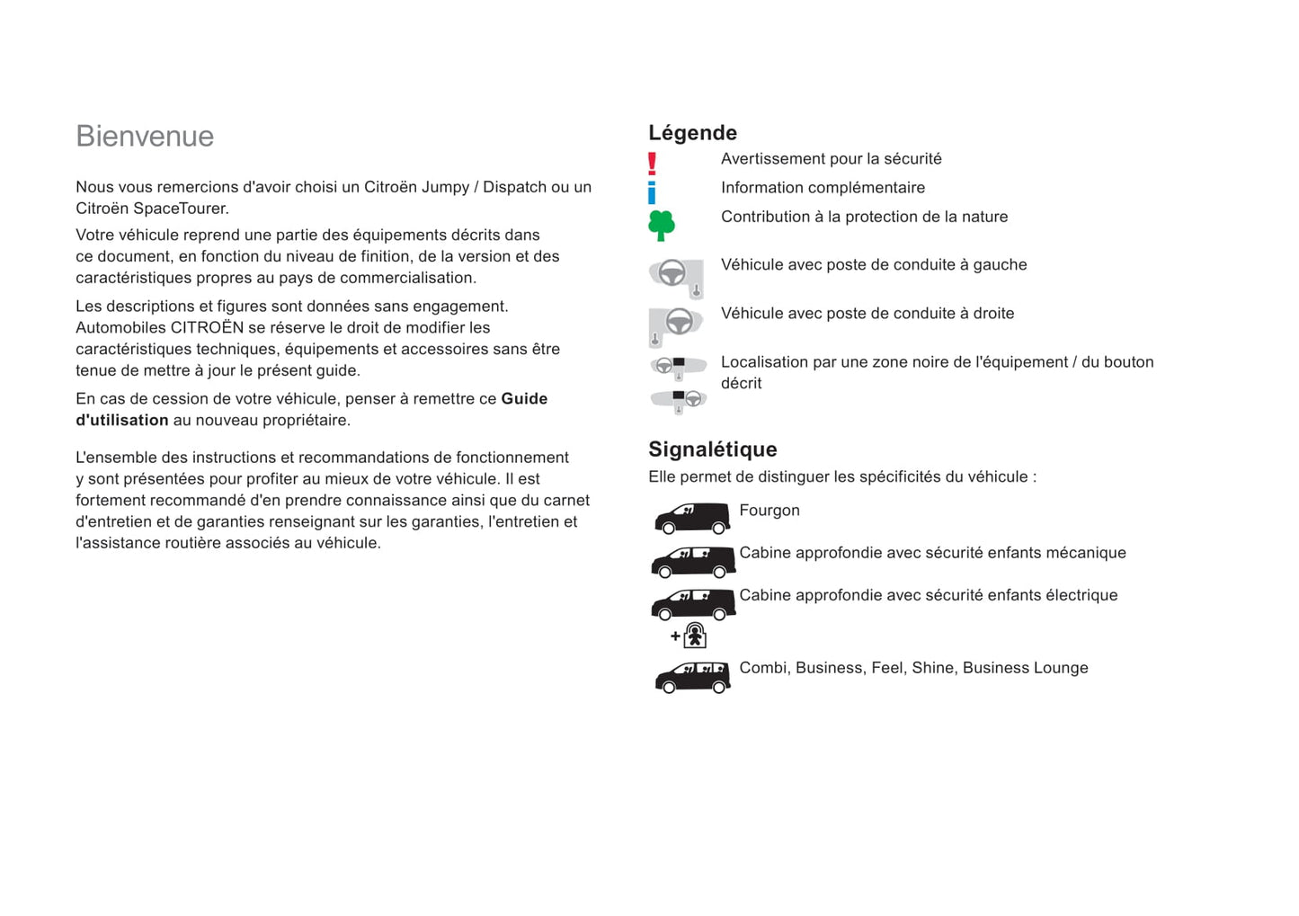 2018-2020 Citroën Jumpy/Dispatch/SpaceTourer Gebruikershandleiding | Frans