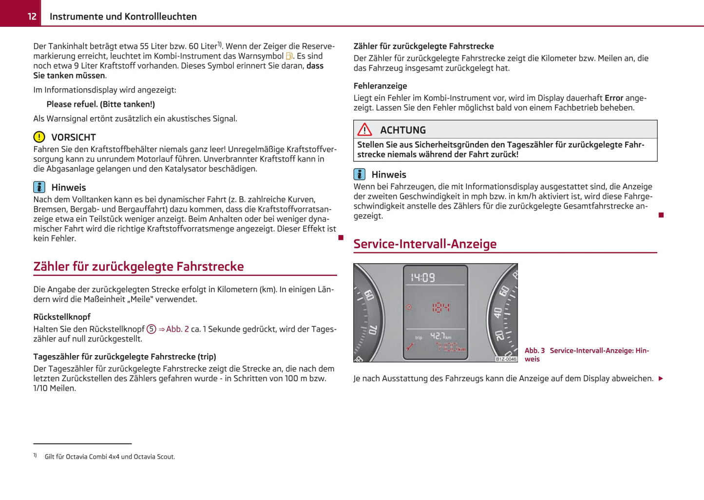 2011-2012 Skoda Octavia Owner's Manual | German