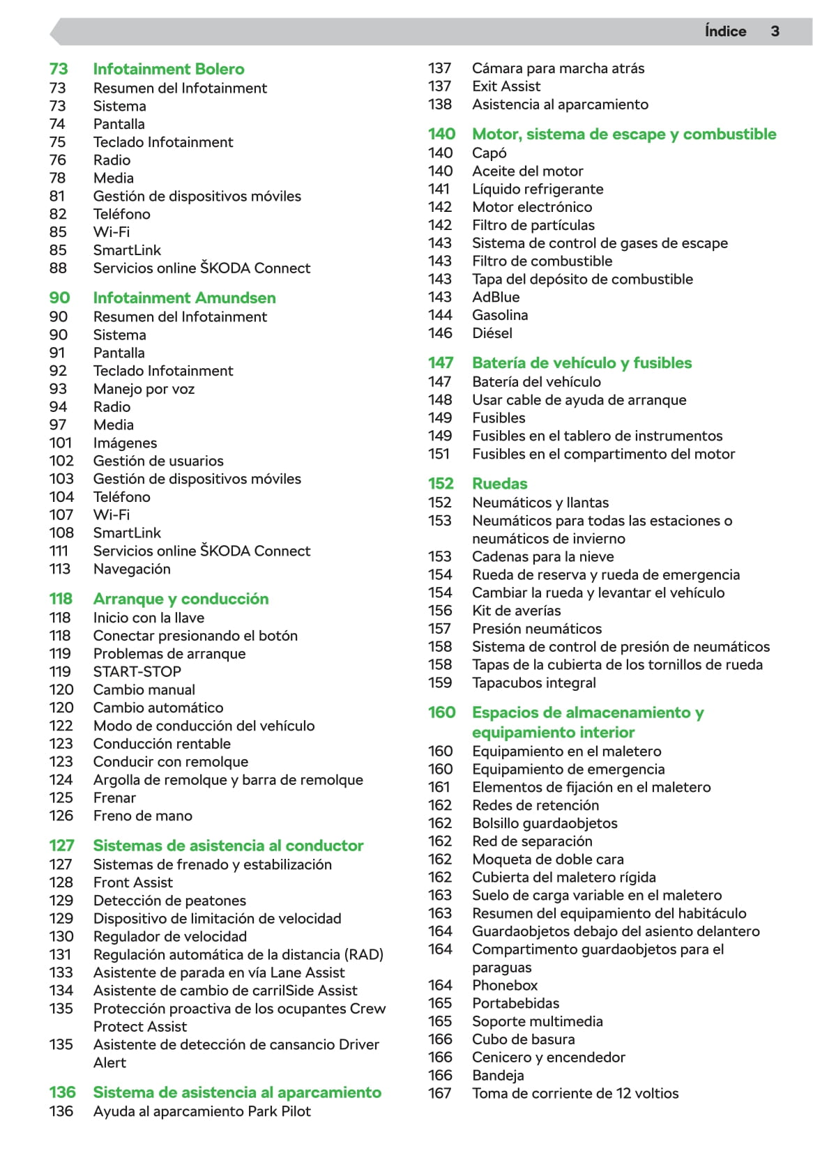 2019-2020 Skoda Scala Owner's Manual | Spanish