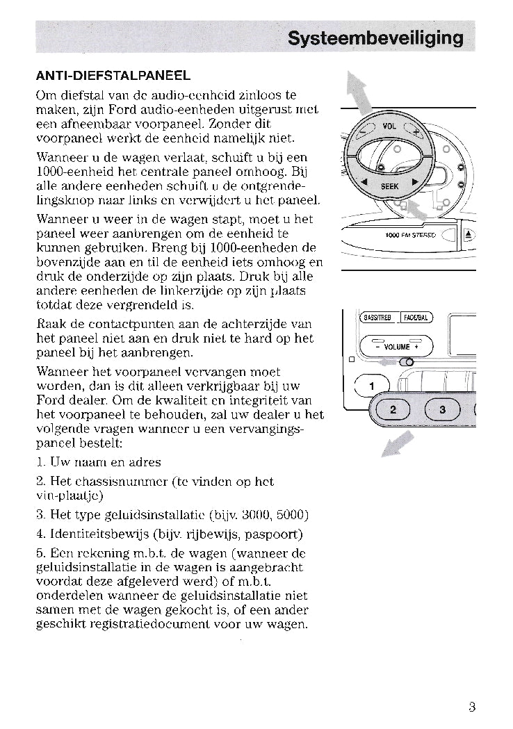 Ford Audio Handleiding 1996