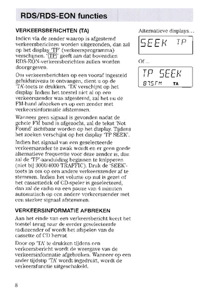 Ford Audio Handleiding 1996