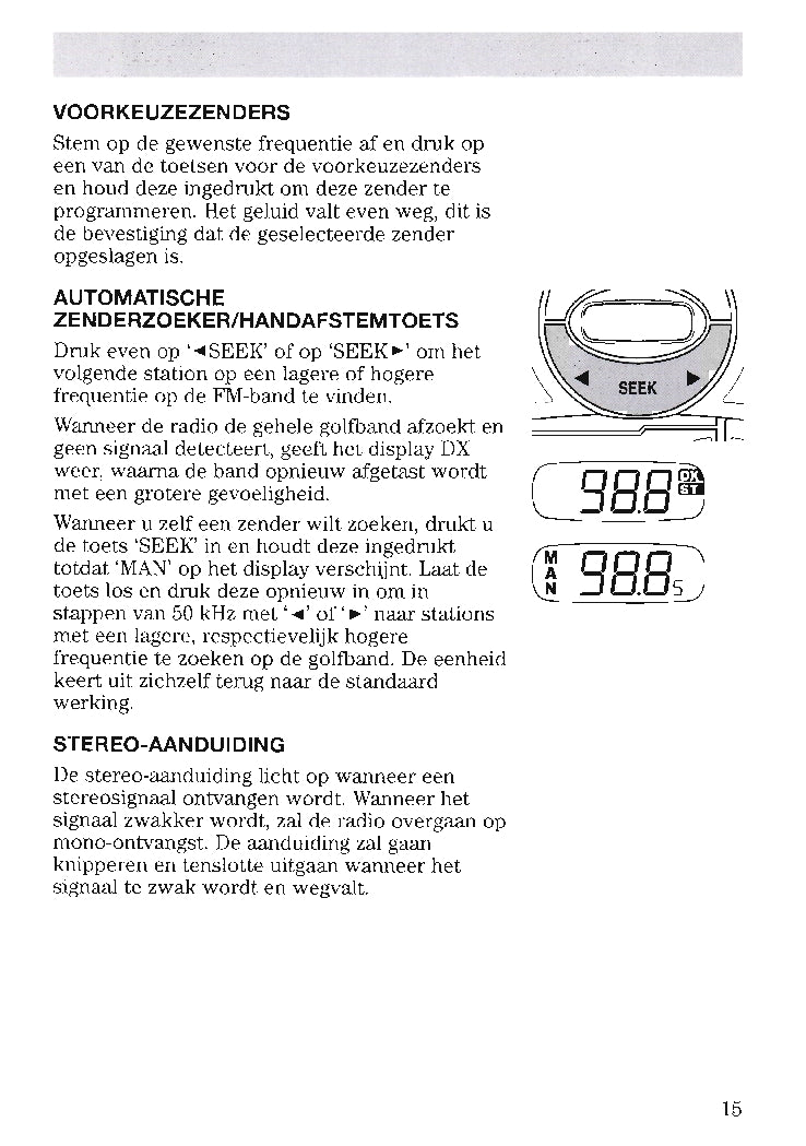 Ford Audio Handleiding 1996