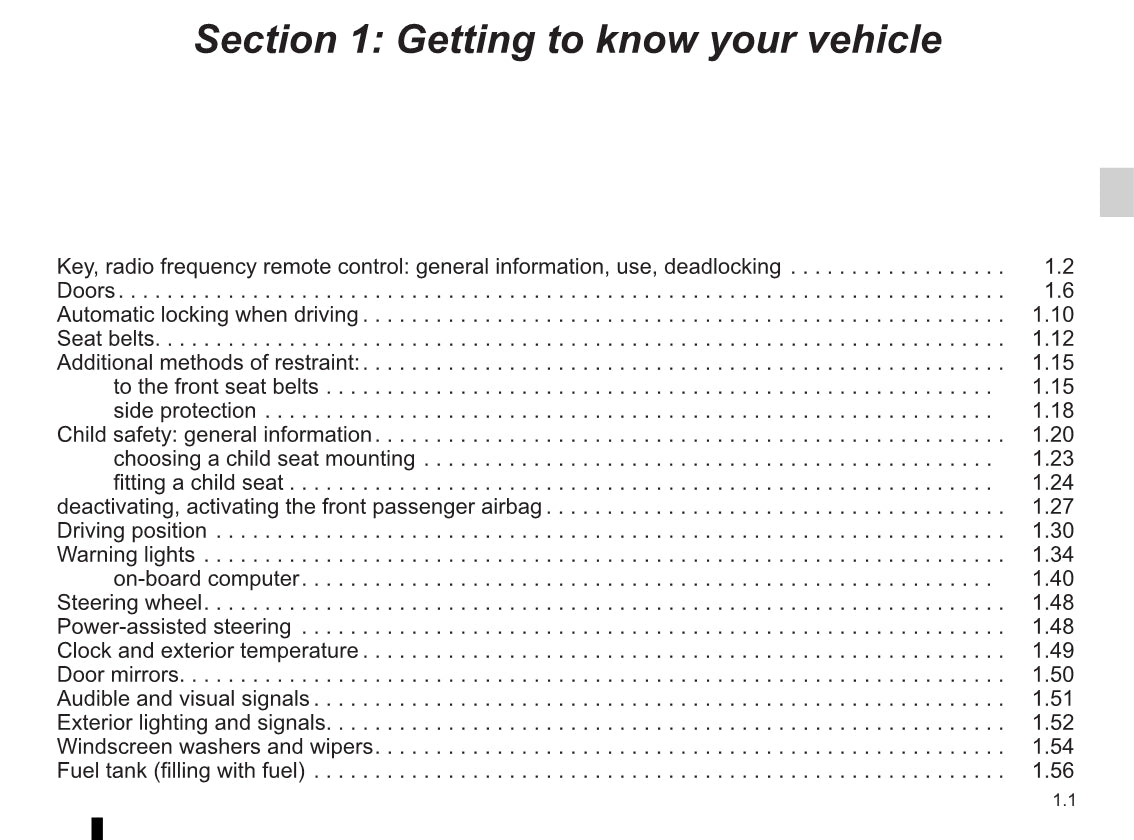 2011-2012 Renault Wind Owner's Manual | Italian