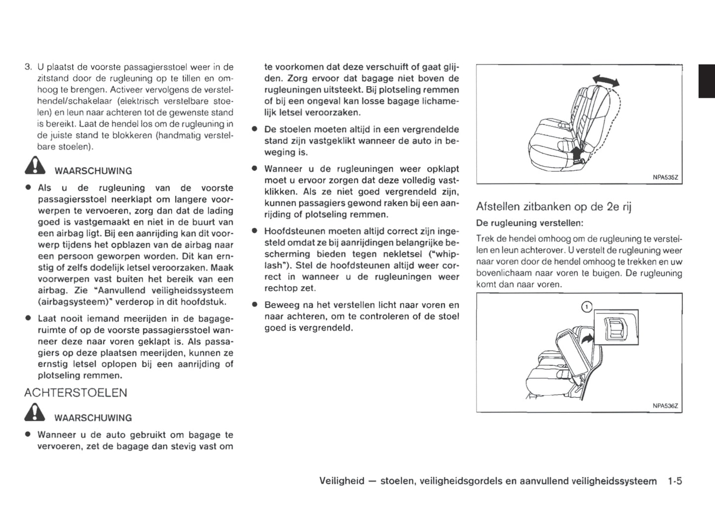 2011-2012 Nissan Pathfinder Owner's Manual | Dutch