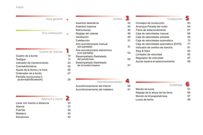 2016-2017 Citroën C-Elysée Gebruikershandleiding | Spaans