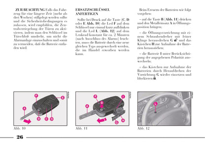 2001-2005 Lancia Lybra Owner's Manual | German