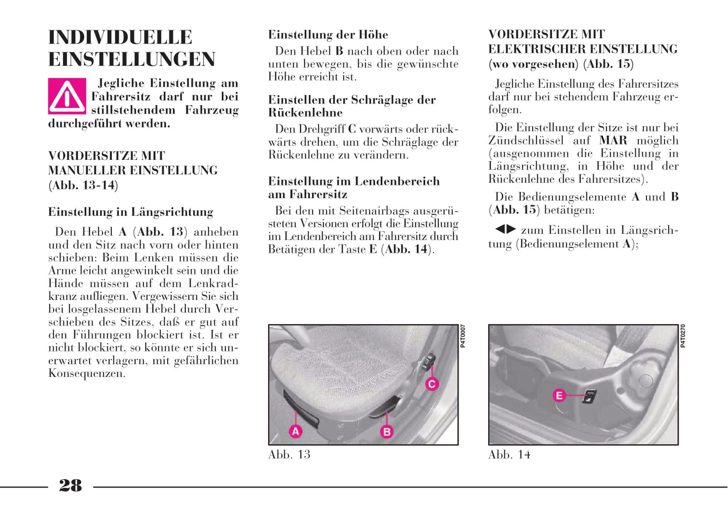 2001-2005 Lancia Lybra Owner's Manual | German