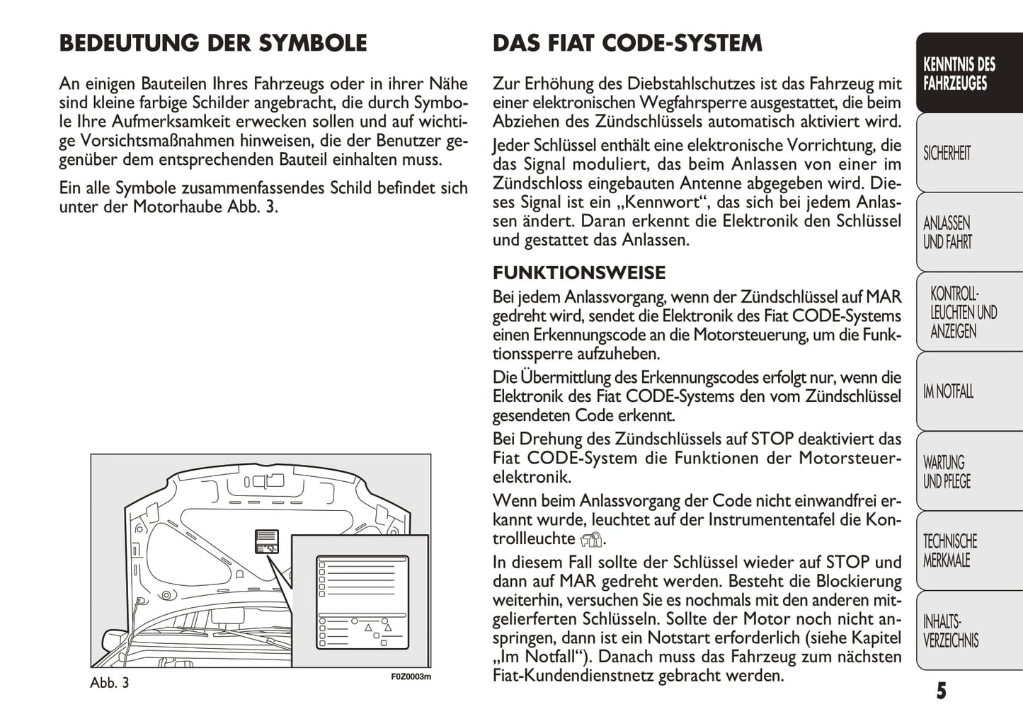 2011-2012 Fiat Panda Owner's Manual | German