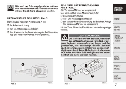 2011-2012 Fiat Panda Owner's Manual | German