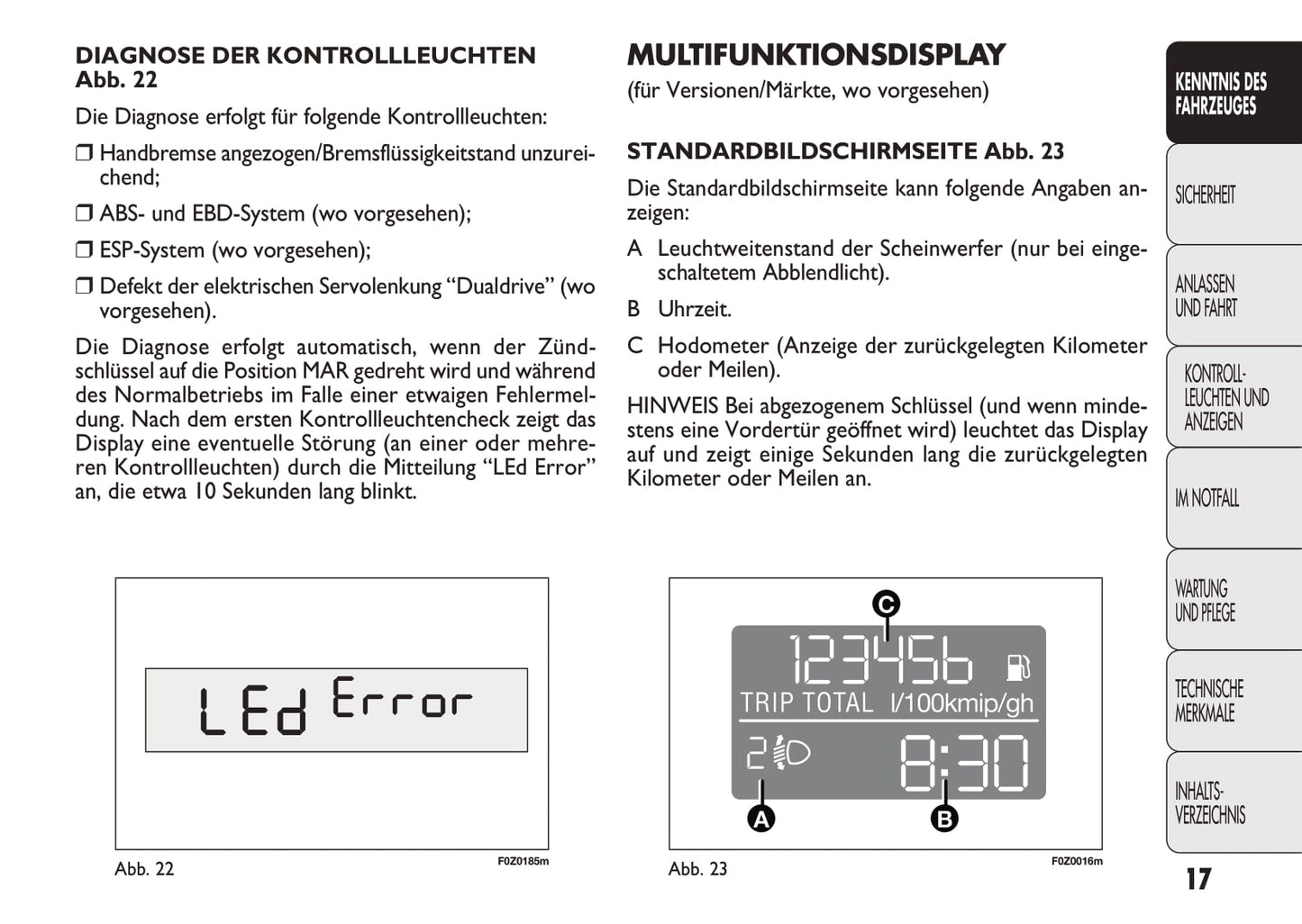 2011-2012 Fiat Panda Owner's Manual | German