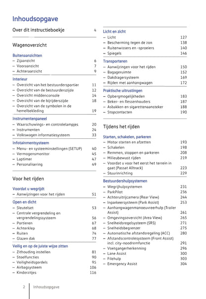 2014-2019 Volkswagen Passat Manuel du propriétaire | Néerlandais