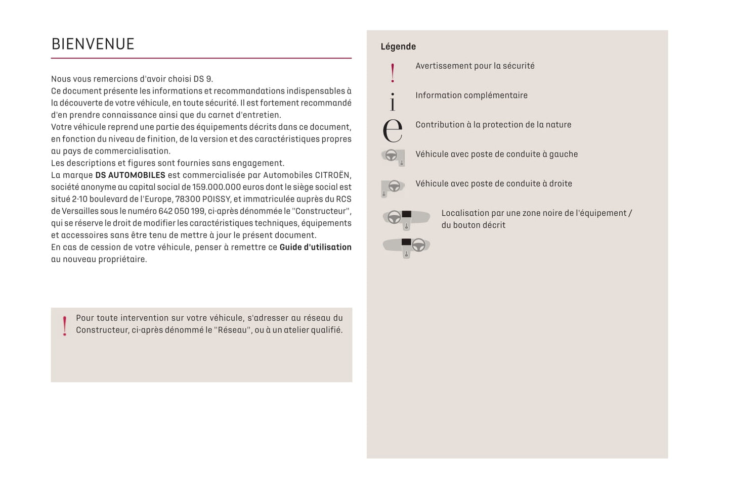 2021-2023 DS Automobiles DS 9/DS 9 E-Tense Owner's Manual | French