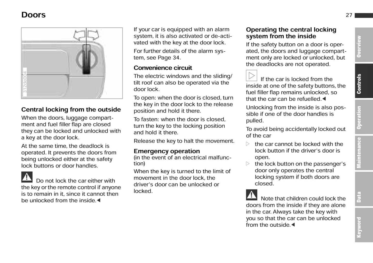 1996-1999 BMW 8 Series Owner's Manual | English