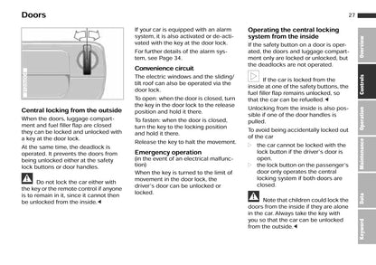 1996-1999 BMW 8 Series Owner's Manual | English