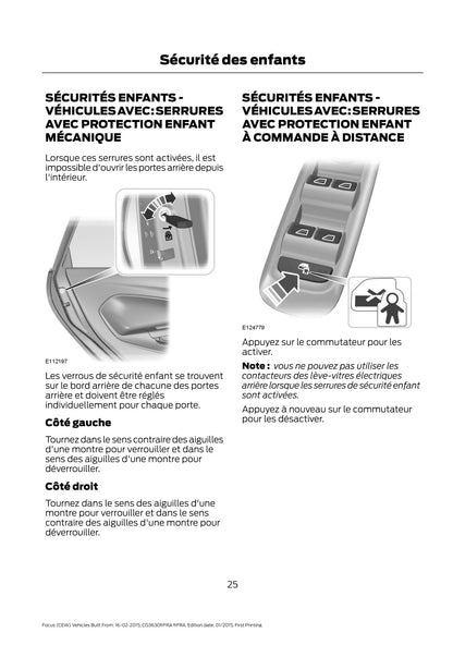 2015 Ford Focus Owner's Manual | French