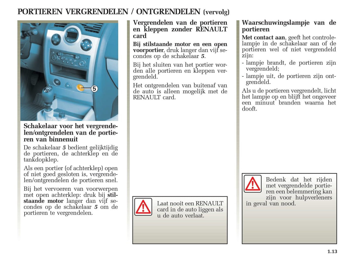 2003-2006 Renault Mégane Manuel du propriétaire | Néerlandais