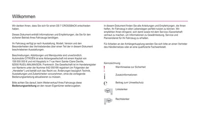 2017-2020 Citroën DS7 Crossback Manuel du propriétaire | Allemand