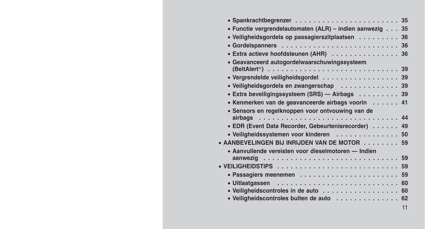 2011-2012 Jeep Grand Cherokee Gebruikershandleiding | Nederlands