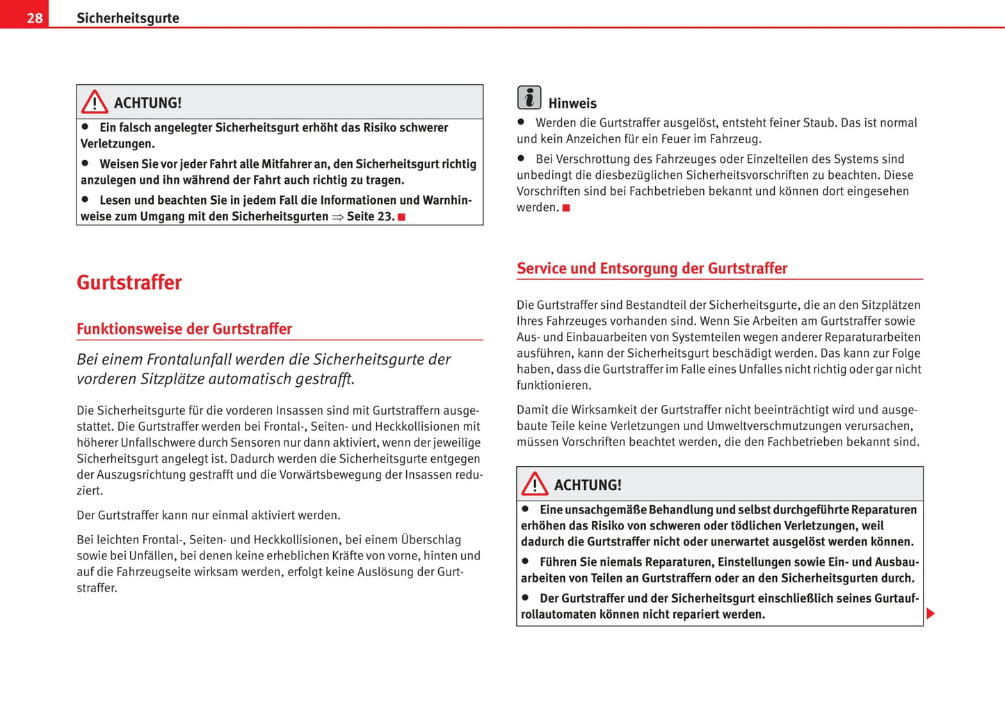 2004-2009 Seat Altea Manuel du propriétaire | Allemand