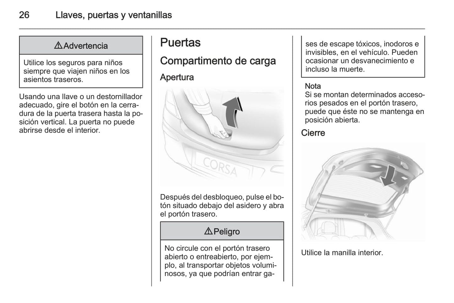 2013-2014 Opel Corsa Manuel du propriétaire | Espagnol