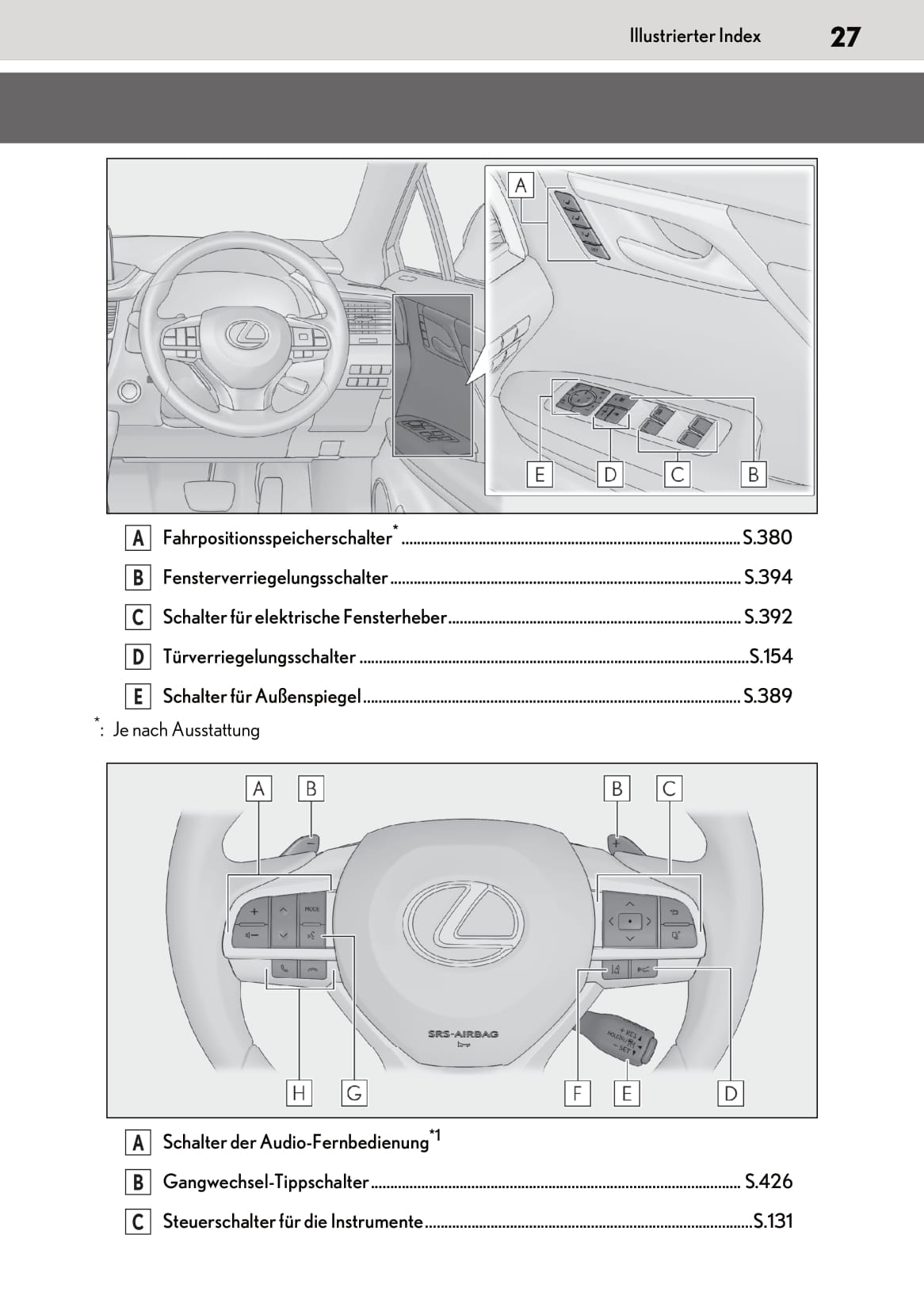 2019-2020 Lexus RX 450h/RX 450hL Bedienungsanleitung | Deutsch