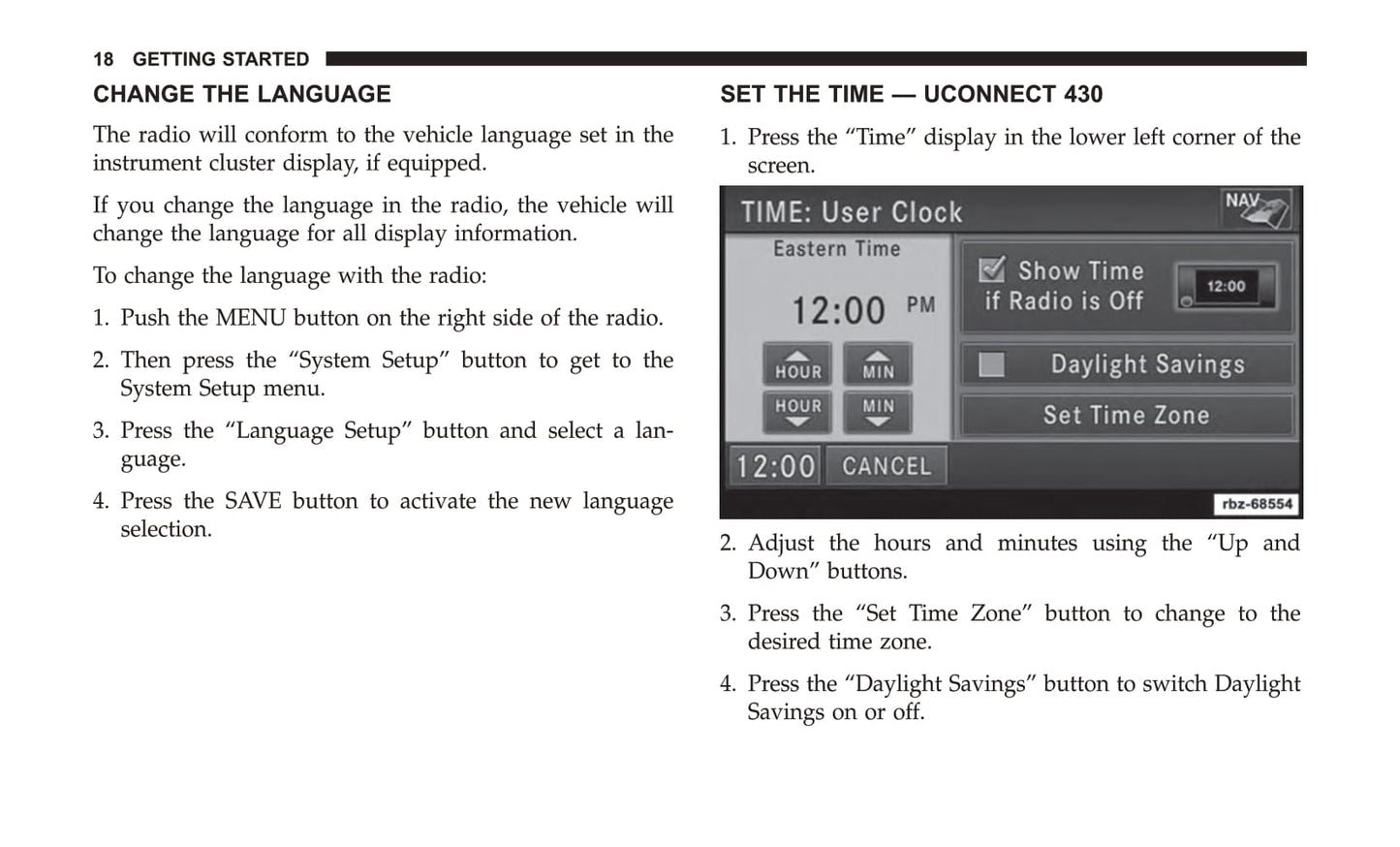 Radio 430 / 430N Supplement Bedienungsanleitung