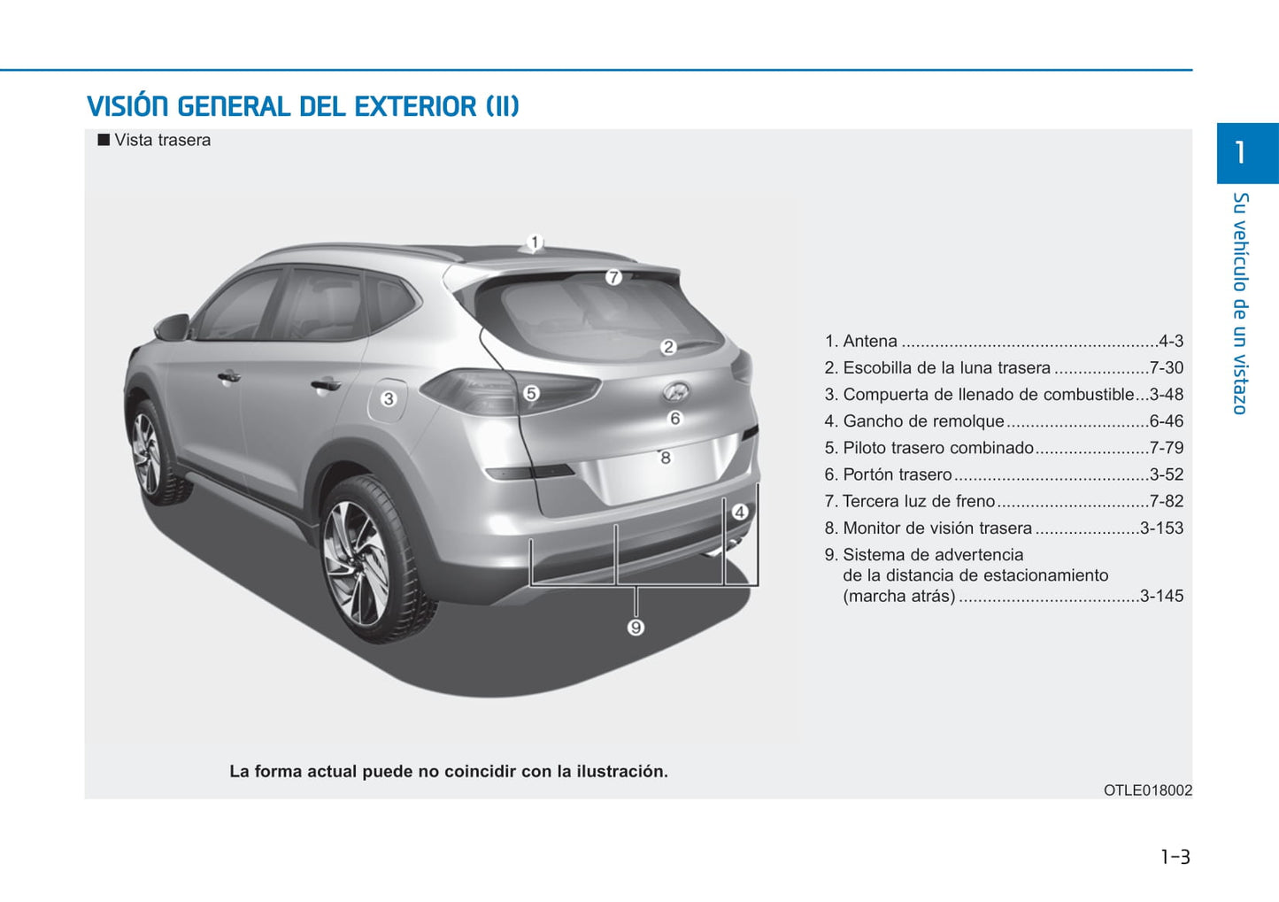 2018-2019 Hyundai Tucson Bedienungsanleitung | Spanisch