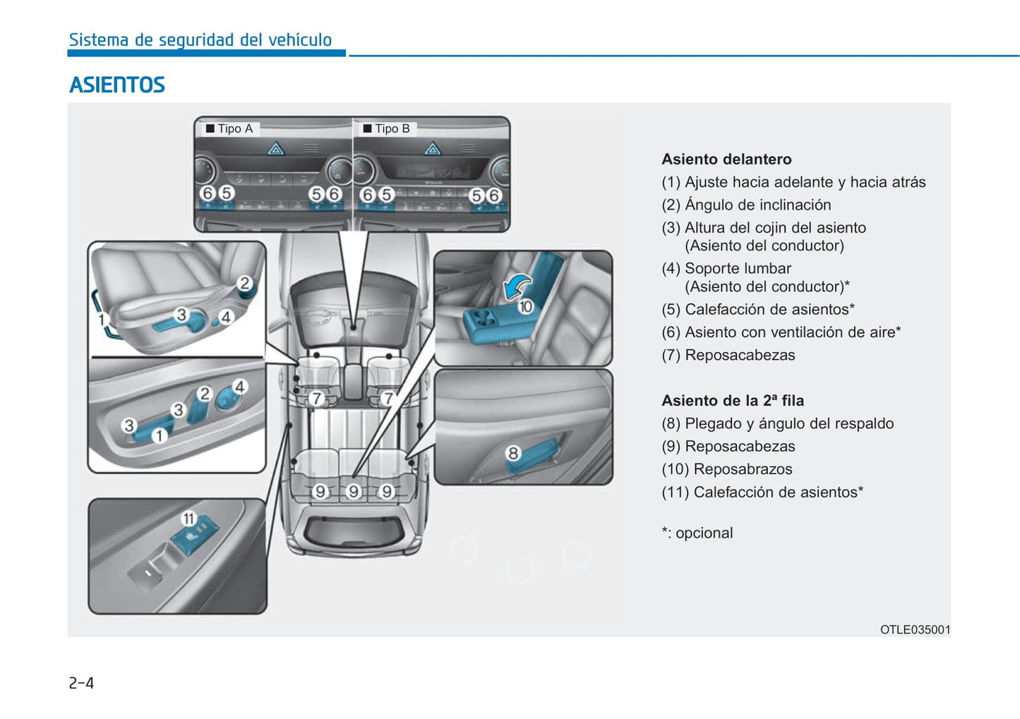 2018-2019 Hyundai Tucson Bedienungsanleitung | Spanisch