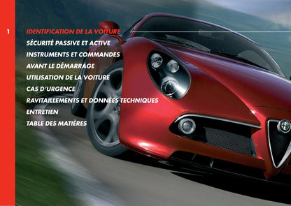 2008 Alfa Romeo 8C Manuel du propriétaire | Français