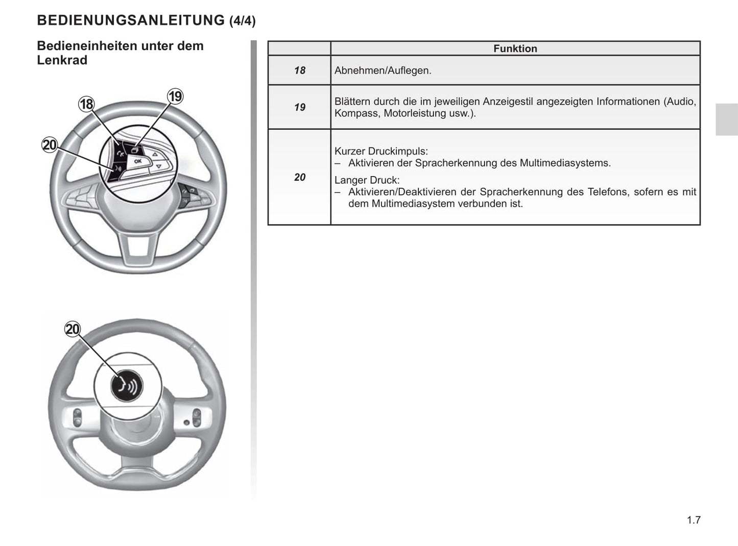 Renault Easy Connect Multimediasystemen Bedienungsanleitung 2019 - 2020